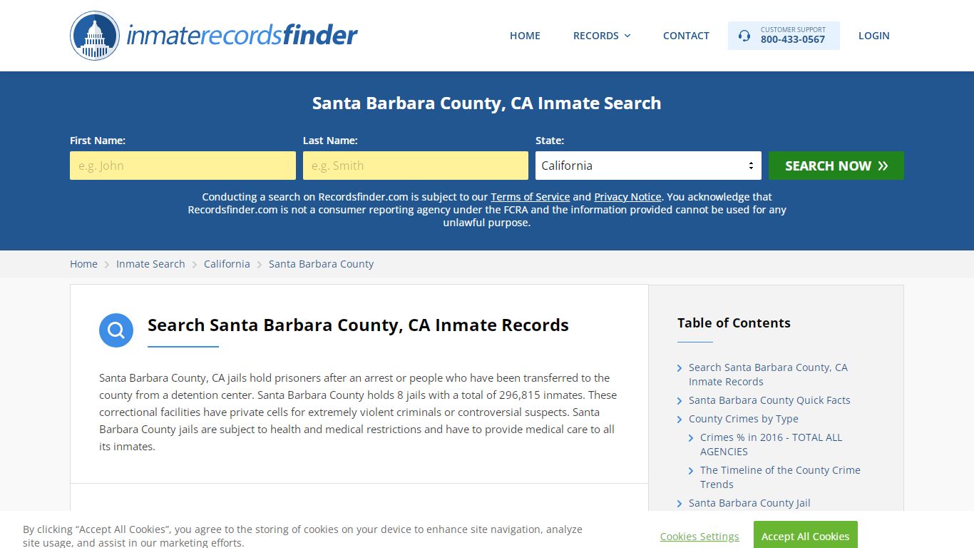 Santa Barbara County, CA Inmate Search - RecordsFinder